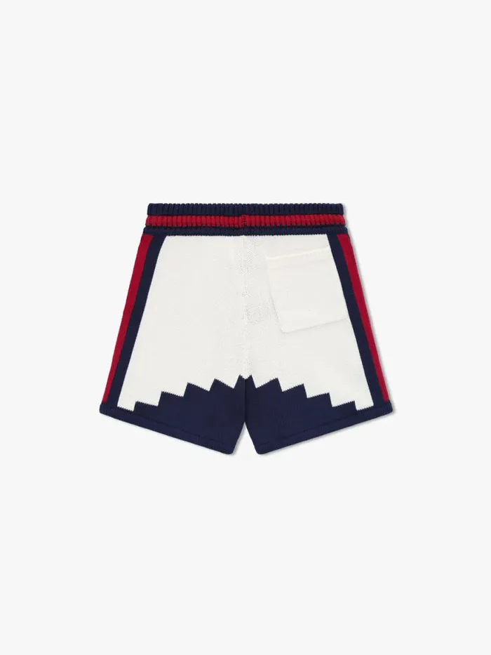 Men Rhude Shorts ST CROIX KNIT SHORT Creamnavyred