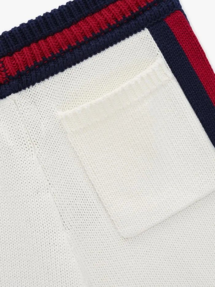 Men Rhude Shorts ST CROIX KNIT SHORT Creamnavyred