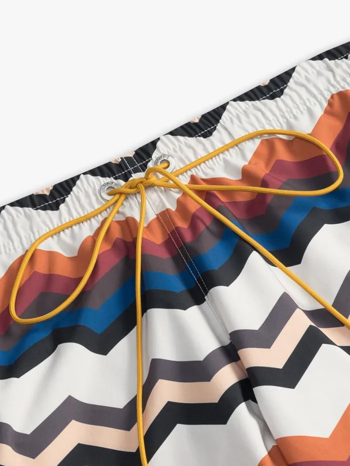 Men Rhude Shorts ZIG ZAG SWIM TRUNKS Multi