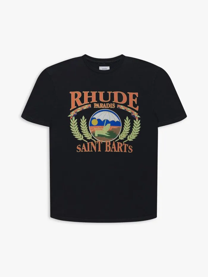 Men Rhude Tees BEACH CHAIR TEE Vtg Black