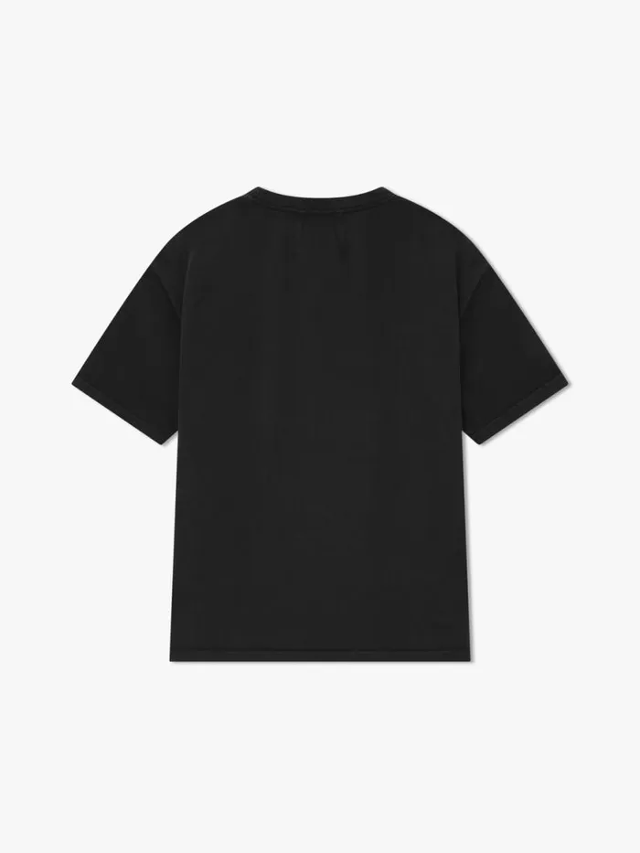Men Rhude Tees COLLEGIATE CREST TEE Vtg Black