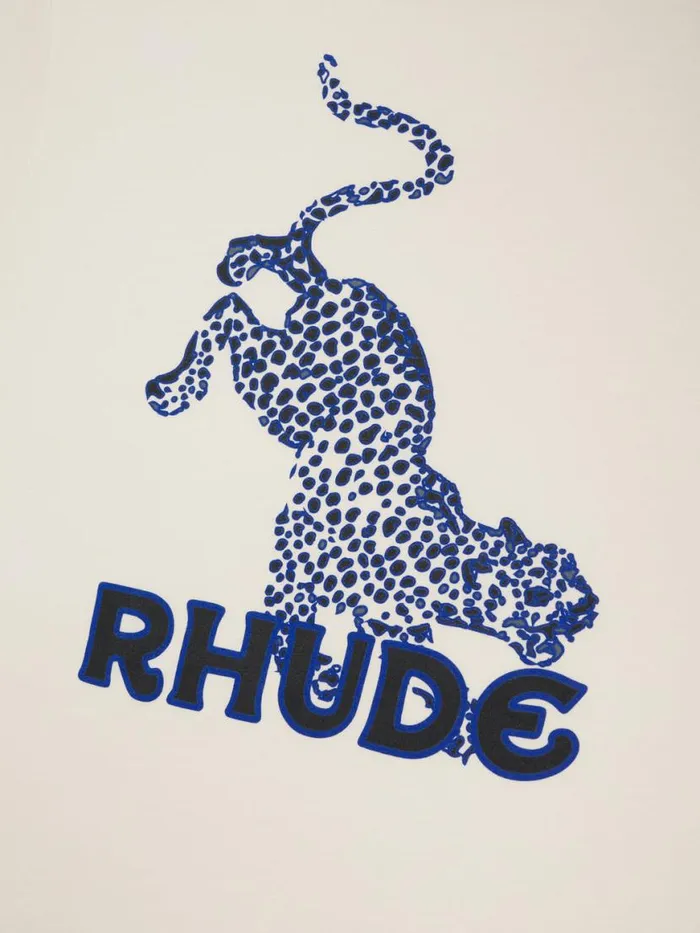 Men Rhude Tees LEOPARD TEE Vtg White