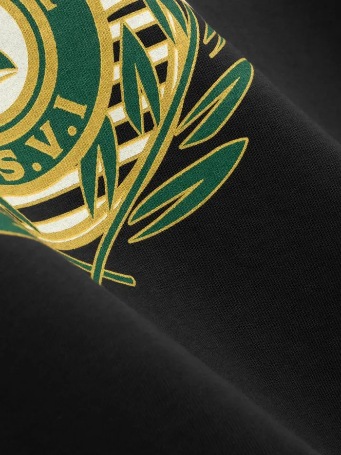 Men Rhude Tees ST TROPEZ YACHT CREST TEE Vtg Black Men Rhude Tees ST TROPEZ YACHT CREST TEE Vtg Black