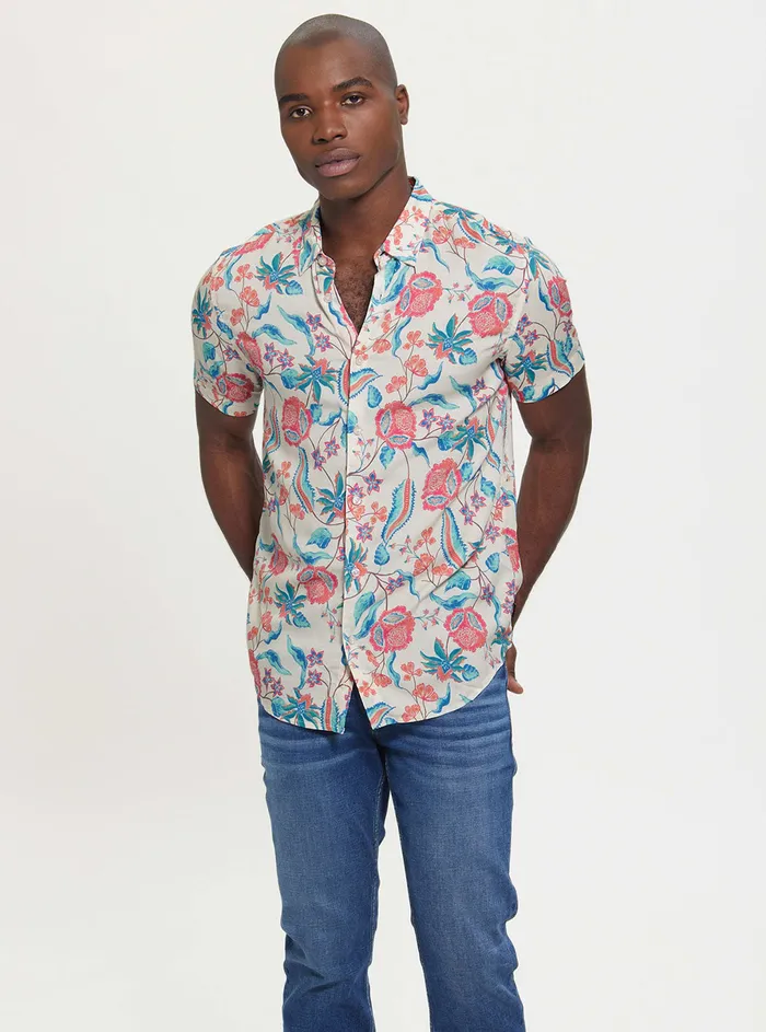 Men Shirts GUESS Eco Floral Estate Rayon Shirt