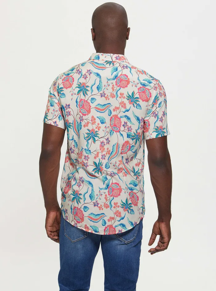 Men Shirts GUESS Eco Floral Estate Rayon Shirt Men Shirts GUESS Eco Floral Estate Rayon Shirt