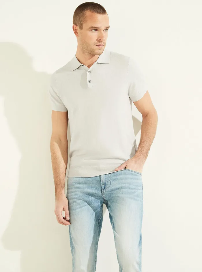 Men Shirts GUESS Grey Moon Bryan Polo Tshirt