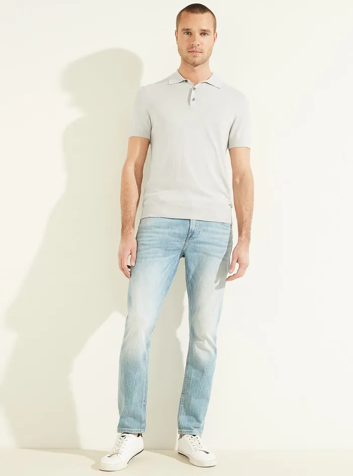 Men Shirts GUESS Grey Moon Bryan Polo Tshirt Men Shirts GUESS Grey Moon Bryan Polo Tshirt
