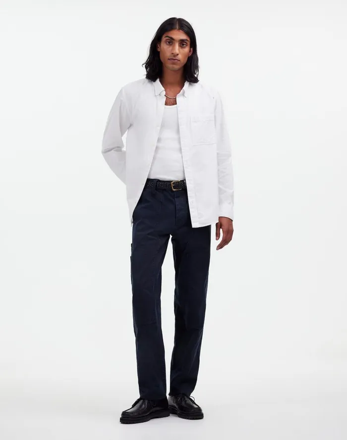 Men Shirts Madewell The VintageWorn Oxford Shirt Lighthouse