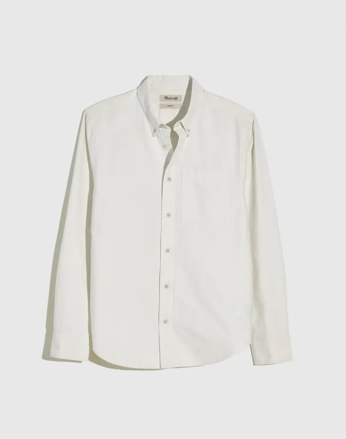 Men Shirts Madewell The VintageWorn Oxford Shirt Lighthouse