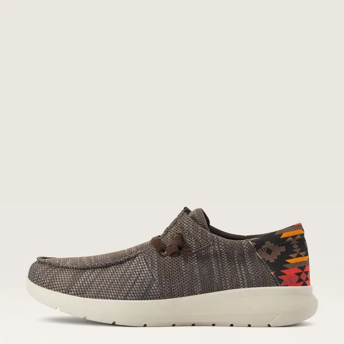Men Shoes and Sneakers Ariat Hilo Heathered Brownred Southwest Print Men Shoes and Sneakers Ariat Hilo Heathered Brownred Southwest Print