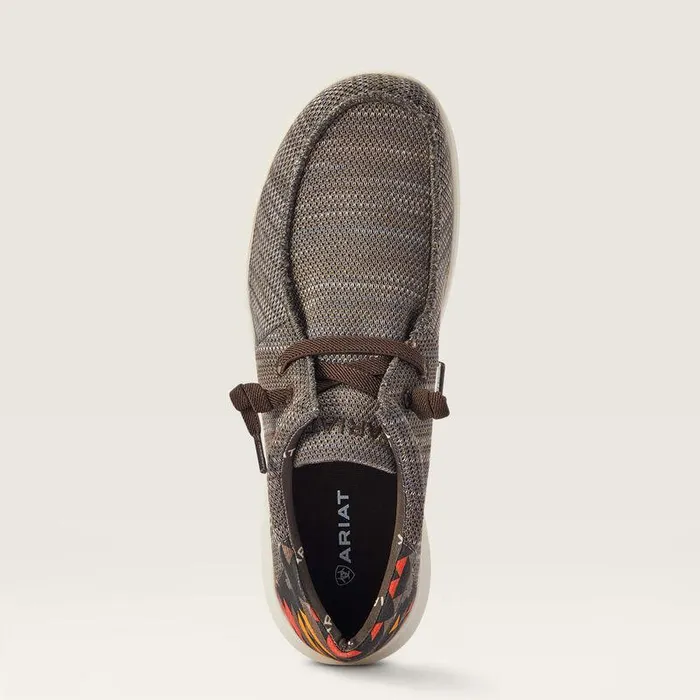 Men Shoes and Sneakers Ariat Hilo Heathered Brownred Southwest Print Men Shoes and Sneakers Ariat Hilo Heathered Brownred Southwest Print