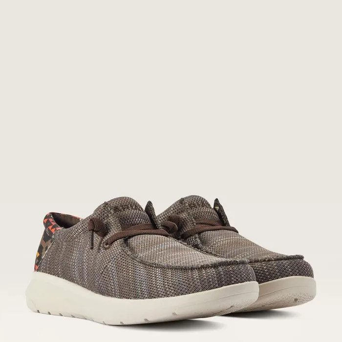 Men Shoes and Sneakers Ariat Hilo Heathered Brownred Southwest Print Men Shoes and Sneakers Ariat Hilo Heathered Brownred Southwest Print