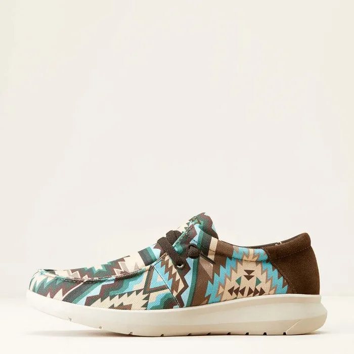 Men Shoes and Sneakers Ariat Hilo Shoe Blue Southwest Print