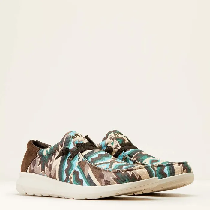 Men Shoes and Sneakers Ariat Hilo Shoe Blue Southwest Print
