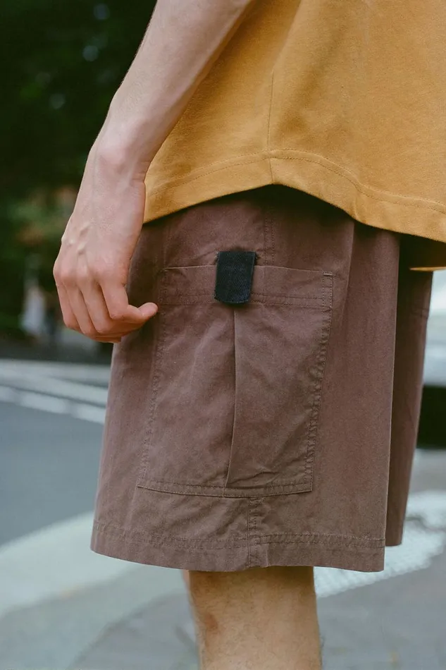Men Shorts Cotton On Parachute Field Short Chocolate