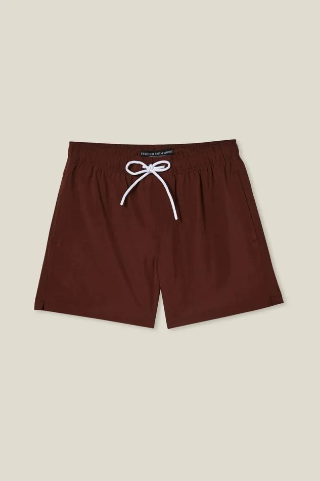 Men Shorts Cotton On Stretch Swim Short Chocolate
