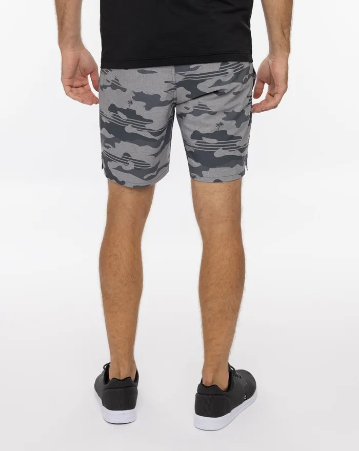 Men Shorts TravisMathew LEADER BOARD ACTIVE SHORT 75IN Heather Grey Men Shorts TravisMathew LEADER BOARD ACTIVE SHORT 75IN Heather Grey