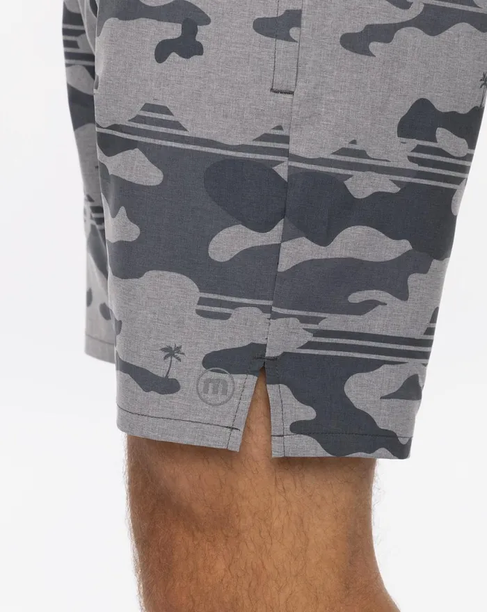Men Shorts TravisMathew LEADER BOARD ACTIVE SHORT 75IN Heather Grey Men Shorts TravisMathew LEADER BOARD ACTIVE SHORT 75IN Heather Grey