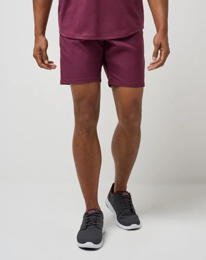 Men Shorts TravisMathew SPORT MODE SHORT 8IN Mauve Wine