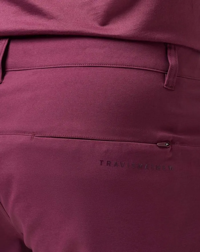 Men Shorts TravisMathew SPORT MODE SHORT 8IN Mauve Wine