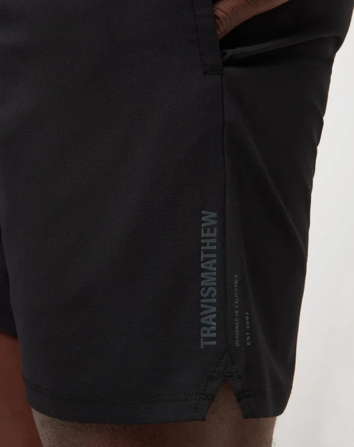 Men Shorts TravisMathew WANDERLUST EWAIST SHORT 75IN Black Men Shorts TravisMathew WANDERLUST EWAIST SHORT 75IN Black
