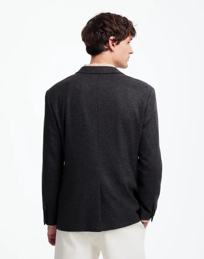Men Suiting Madewell The Roebling TwoButton Blazer In Italian Fabric Hthr Charcoal