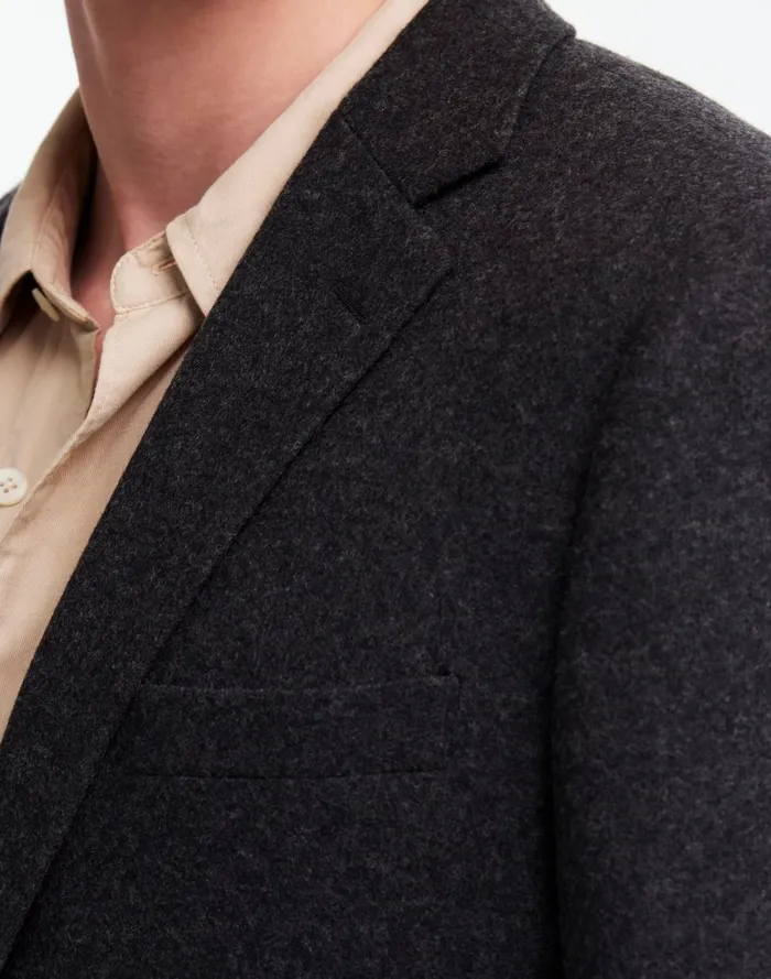 Men Suiting Madewell The Roebling TwoButton Blazer In Italian Fabric Hthr Charcoal