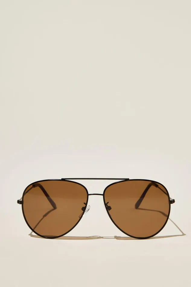 Men Sunglasses Cotton On Marshall Polarized Sunglasses Blacktortbrown Smoke