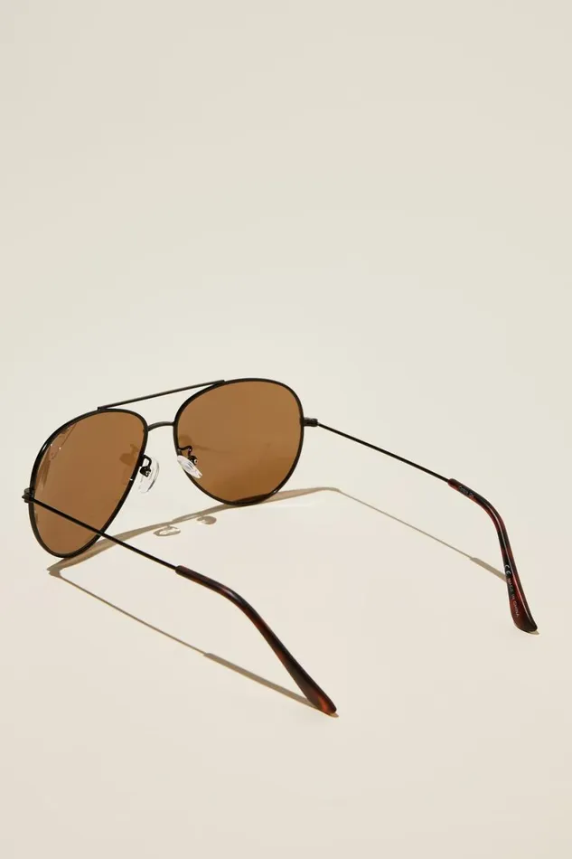 Men Sunglasses Cotton On Marshall Polarized Sunglasses Blacktortbrown Smoke