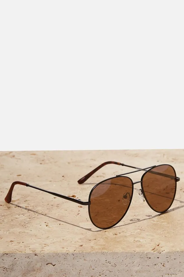 Men Sunglasses Cotton On Marshall Polarized Sunglasses Blacktortbrown Smoke