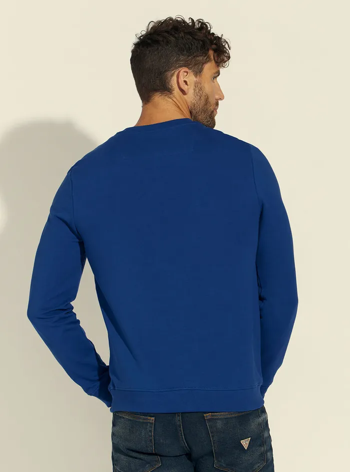 Men Sweaters and Knits GUESS Dark Blue Audley Fleece Jumper