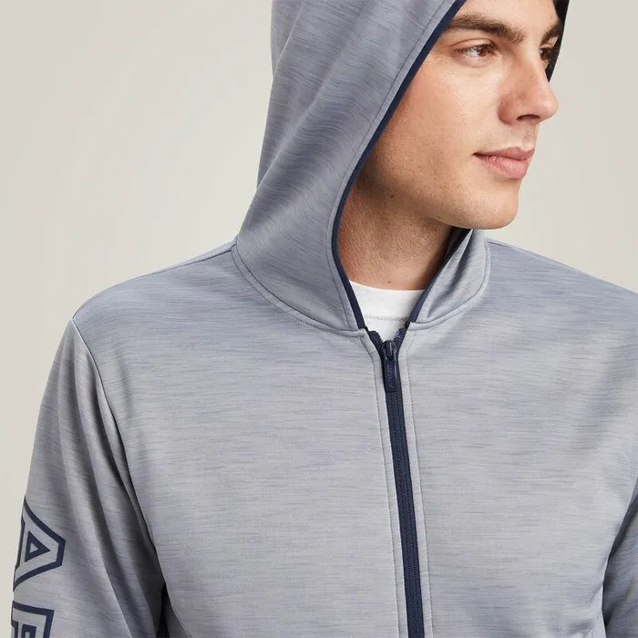 Men Sweatshirts and Hoodies Ariat Byron Full Zip Hoodie Heather Grey
