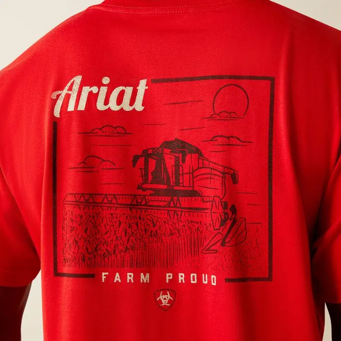 Men TShirts and Polos Ariat Ariat Proud Farmer TShirt Redline