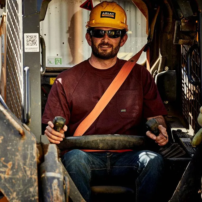Men TShirts and Polos Ariat Rebar Cotton Strong TShirt Burgundy Heather Men TShirts and Polos Ariat Rebar Cotton Strong TShirt Burgundy Heather