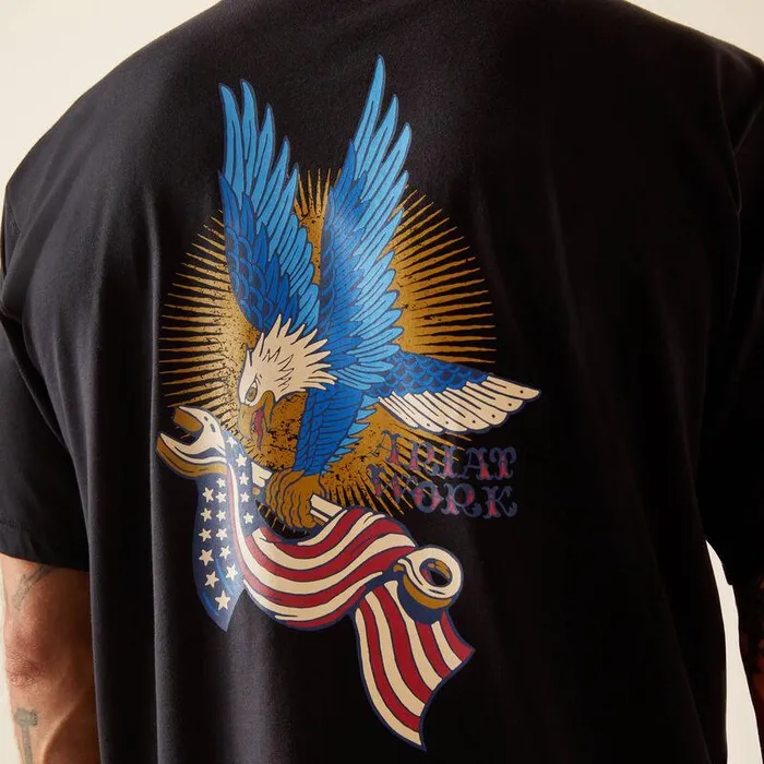 Men TShirts and Polos Ariat Rebar Workman Victory Eagle Black Men TShirts and Polos Ariat Rebar Workman Victory Eagle Black