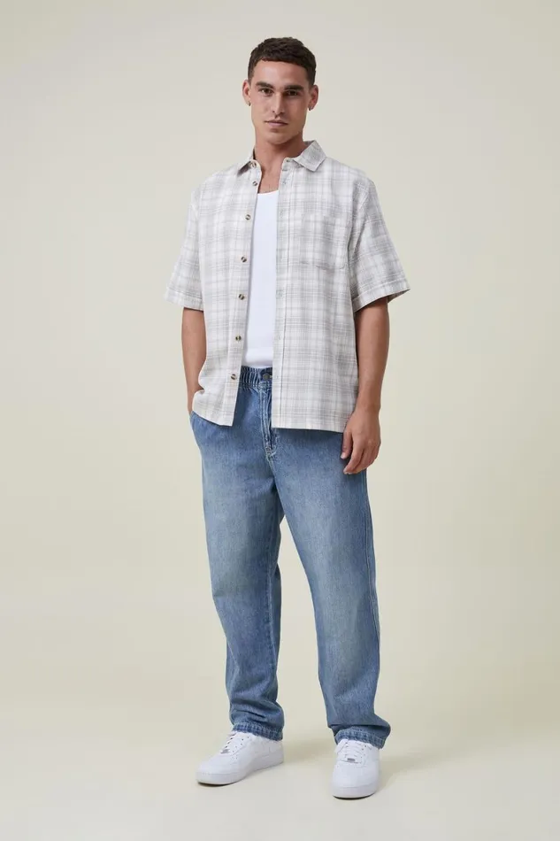 Men Tees and Tanks Cotton On Loose Fit Rib Tank White