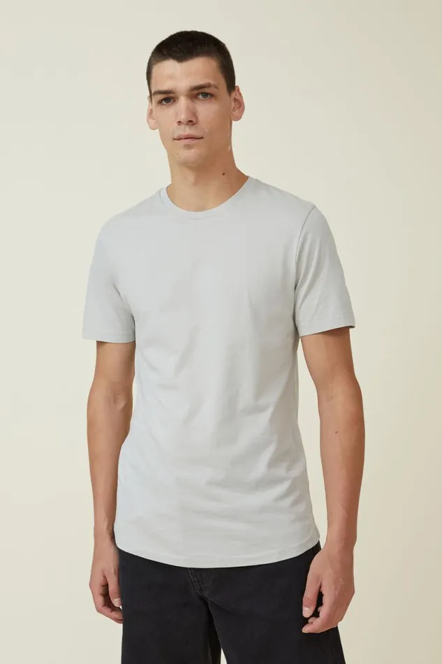 Men Tees and Tanks Cotton On Organic Longline TShirt Smoke