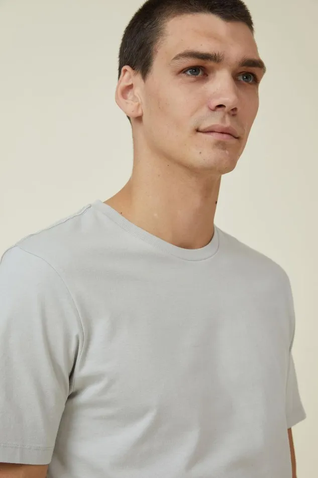 Men Tees and Tanks Cotton On Organic Longline TShirt Smoke