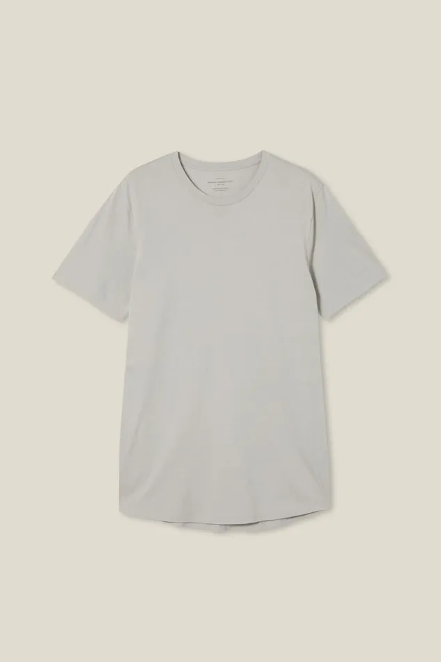 Men Tees and Tanks Cotton On Organic Longline TShirt Smoke