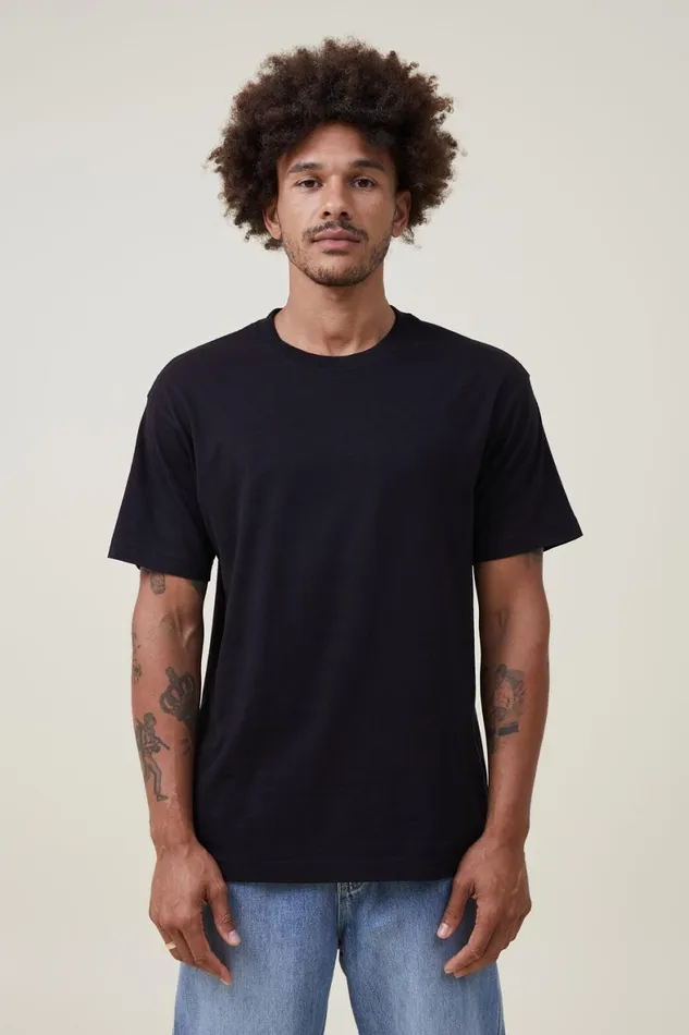 Men Tees and Tanks Cotton On Organic Loose Fit TShirt Black