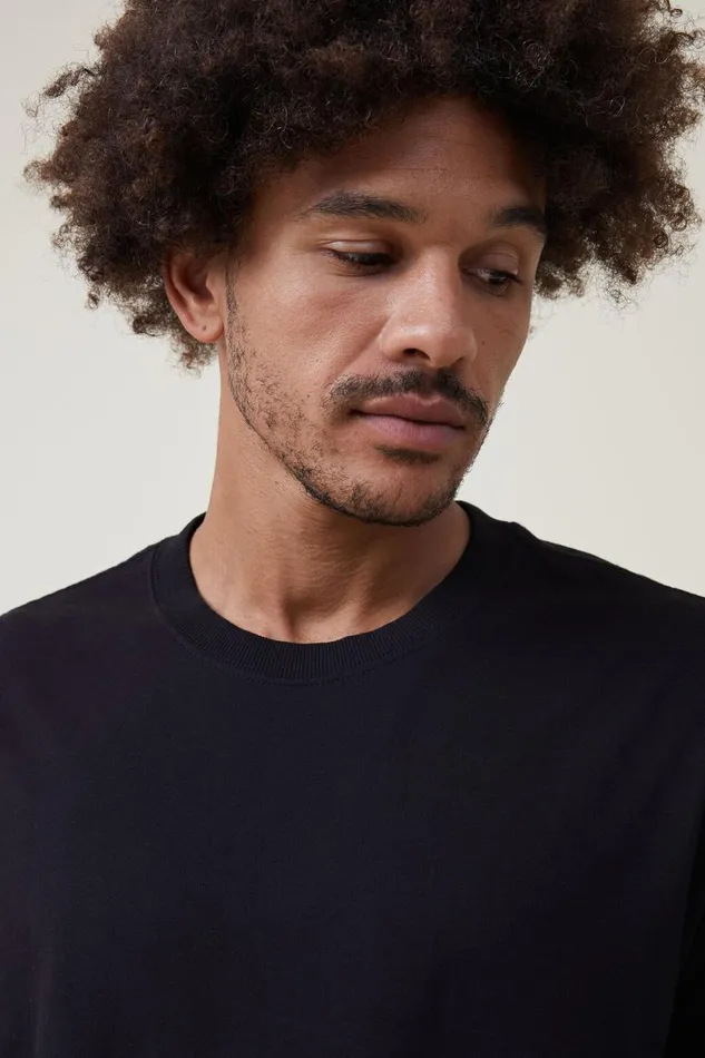 Men Tees and Tanks Cotton On Organic Loose Fit TShirt Black