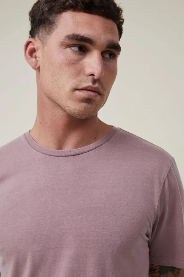 Men Tees and Tanks Cotton On Organic Regular Fit Crew TShirt Dirty Burg