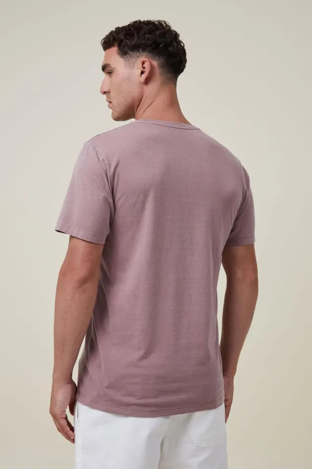Men Tees and Tanks Cotton On Organic Regular Fit Crew TShirt Dirty Burg
