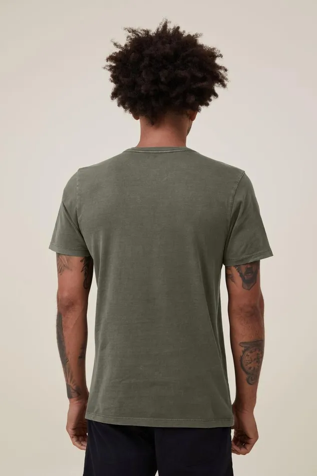 Men Tees and Tanks Cotton On Organic Regular Fit Crew TShirt Military