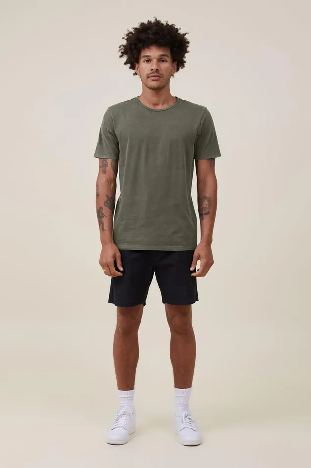 Men Tees and Tanks Cotton On Organic Regular Fit Crew TShirt Military