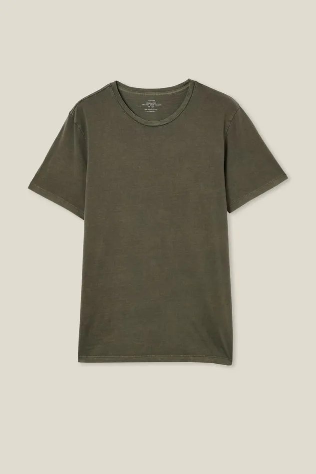 Men Tees and Tanks Cotton On Organic Regular Fit Crew TShirt Military