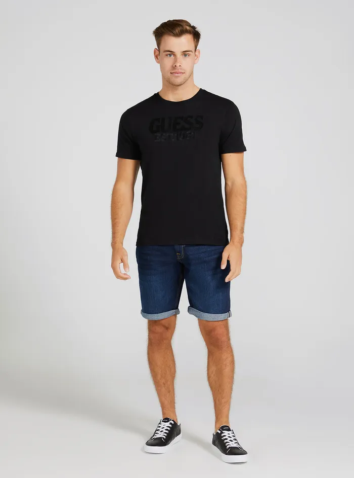 Men Tees and Tanks GUESS Eco Black Embroidered Logo Tshirt