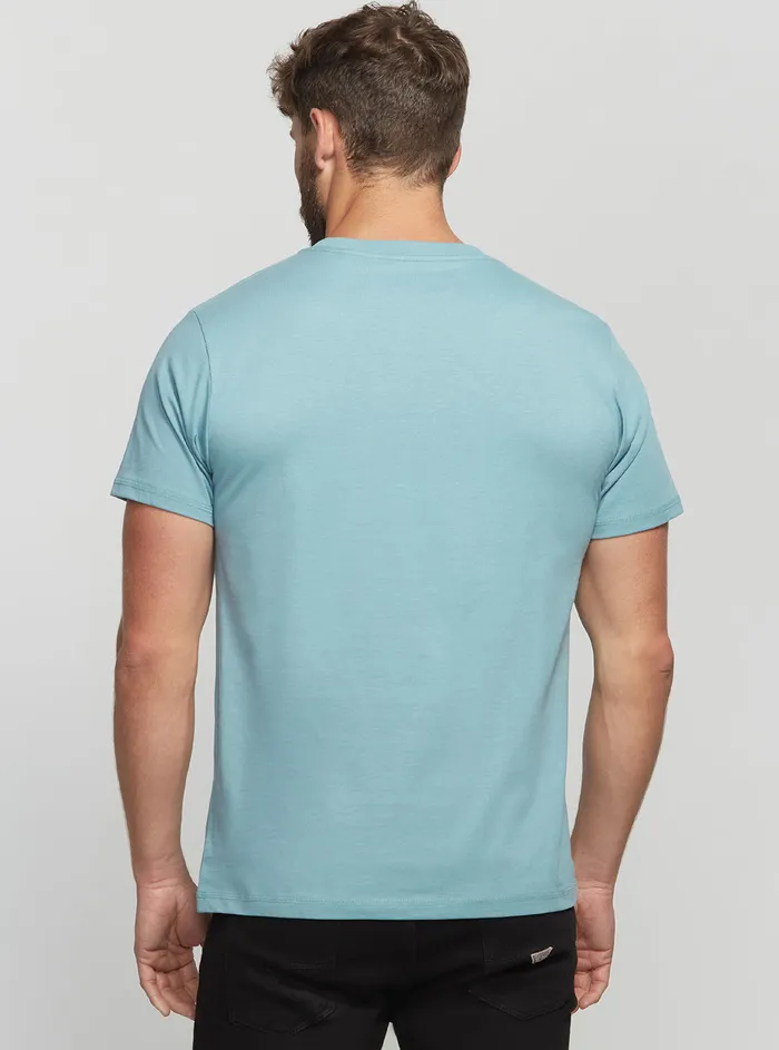 Men Tees and Tanks GUESS Eco Blue Gad Logo Tshirt