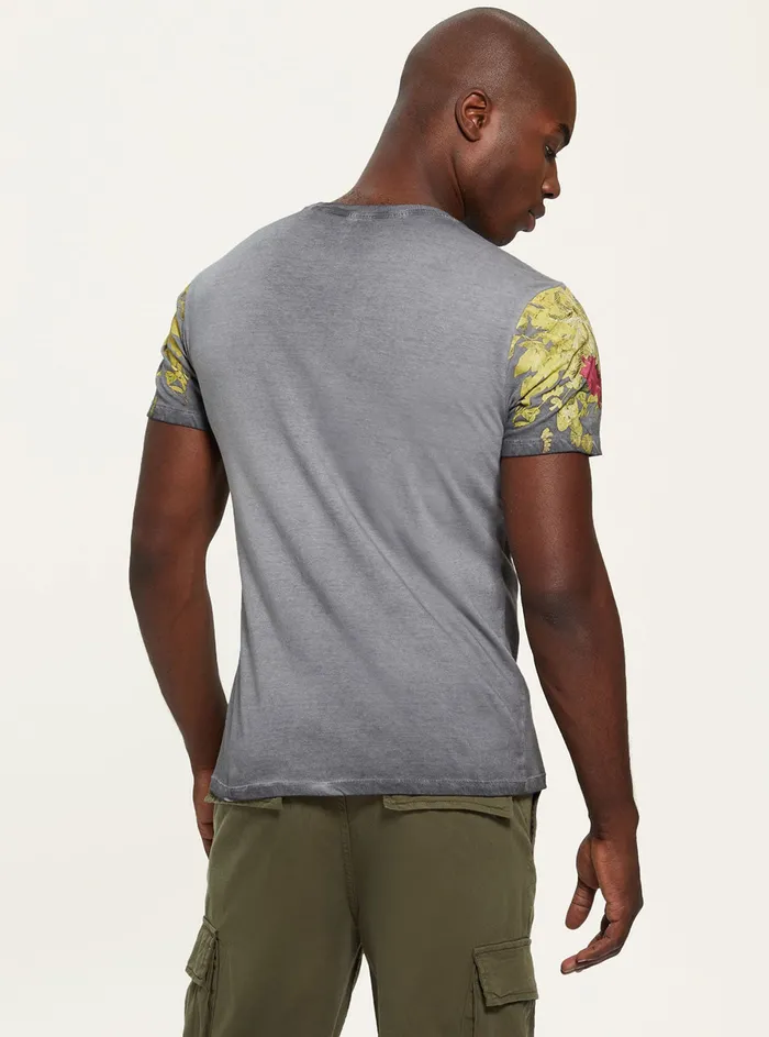 Men Tees and Tanks GUESS Eco Jet Black Multi Floral Tshirt Men Tees and Tanks GUESS Eco Jet Black Multi Floral Tshirt
