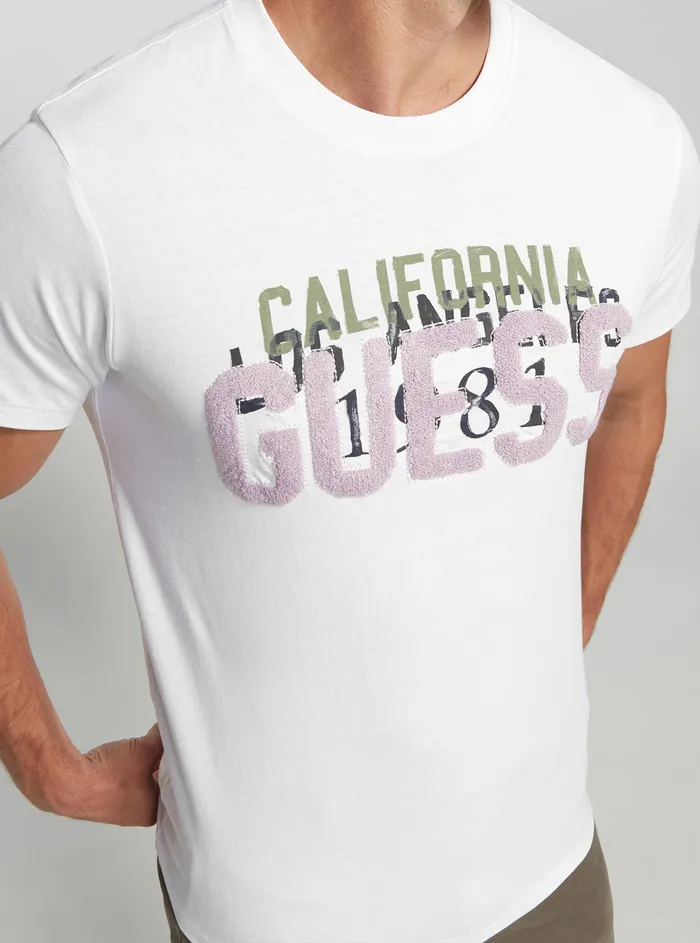 Men Tees and Tanks GUESS Eco White Arzen Tshirt Men Tees and Tanks GUESS Eco White Arzen Tshirt